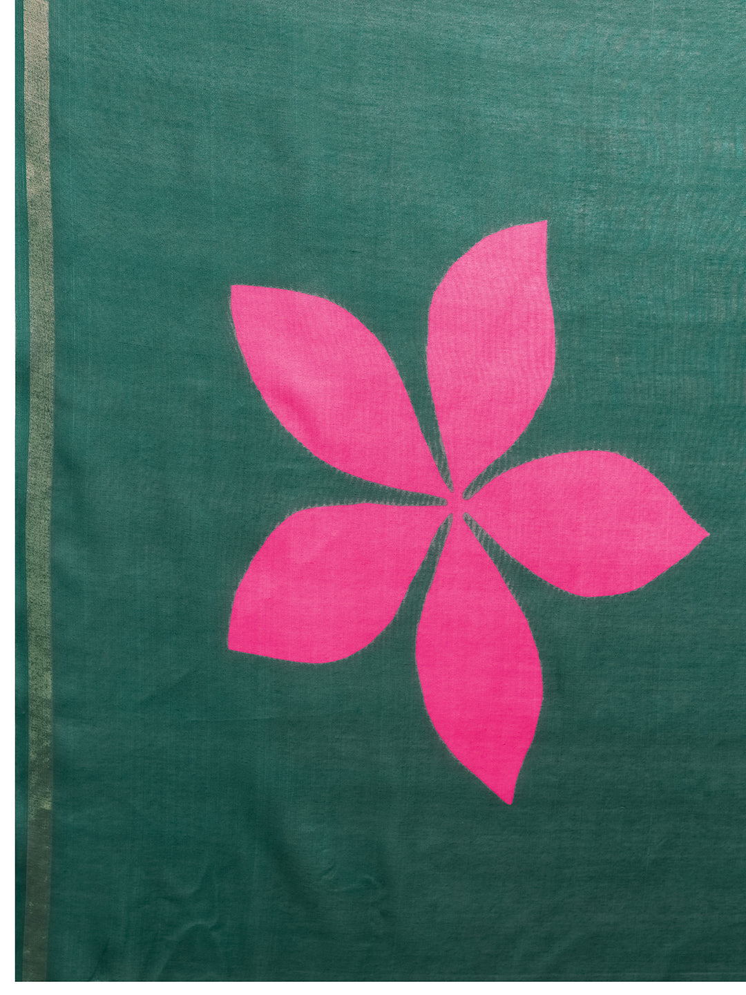 Elegant Green Floral Printed Saree for Women Festive Wear